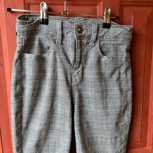 American Eagle Outfitters Gray Checkered Chinos size 2
